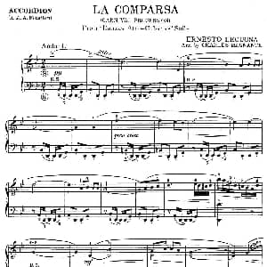 手风琴谱 | La Comparsa 狂欢节的游行 传统低音手风琴 马格南特改编