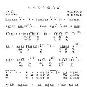 小小少年爱京胡_歌谱投稿_词曲:丁恩昌丁志强 楼勤陈美仙曲
