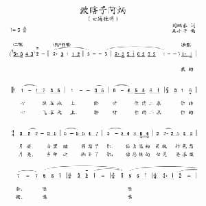 致瞎子阿炳_通俗唱法乐谱_词曲:刘鹏春 吴小平