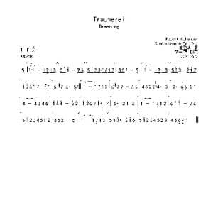 舒曼梦幻曲 F调 首调简谱_歌曲简谱