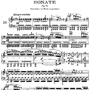 SONATE OP.53 钢琴谱
