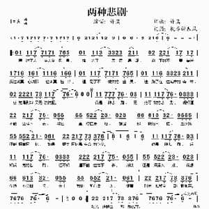 两种悲剧_歌谱投稿_词曲:许嵩 许嵩