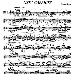 小提琴谱 | 24首小提琴练习曲之6 罗德