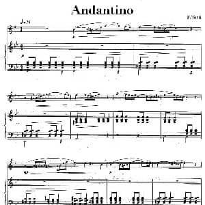 萨克斯谱 | Andantino 中音萨克所 钢琴伴奏 F Tosti