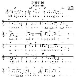 花好月圆 慢四步舞曲 旋律 和弦标记 郑德仁