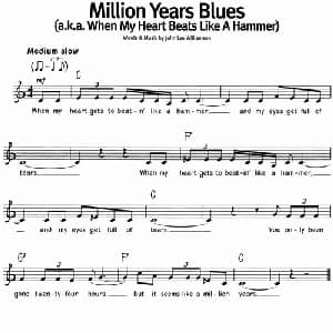蓝调音乐:Million Years Blues_外国歌谱