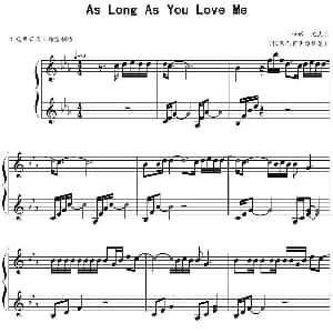 As Long As You Love Me 钢琴谱 文武贝译谱