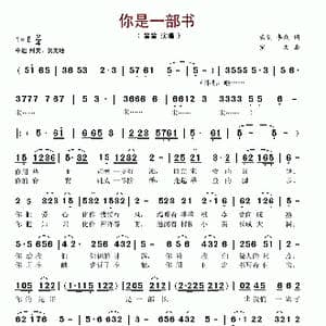 你是一部书_歌谱投稿