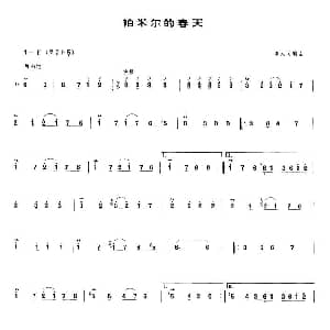 笛子谱 | 帕米尔的春天 李大同编曲版 李大同