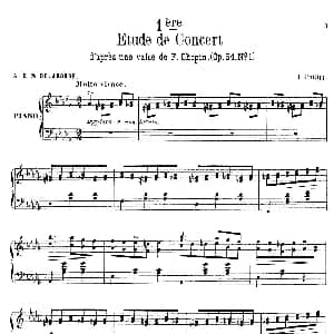 6 Etudes de Concert 钢琴谱 伊西多尔 菲利普