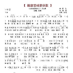 酸甜苦辣都是歌_歌谱投稿_词曲:崔凯 杨震