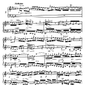 二部创意曲 No.2 钢琴谱 巴赫 巴赫