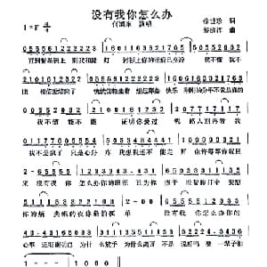 没有我你怎么办_通俗唱法乐谱_词曲:徐世珍 黎沸挥