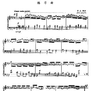 练习曲 钢琴谱 郭志鸿