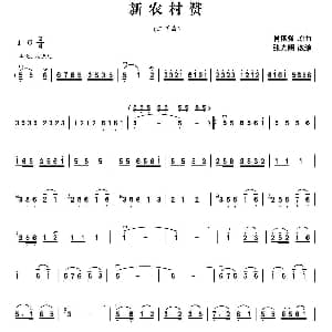 二胡谱 | 新农村赞 二胡独奏曲 肖谋强原曲 张光朗改编