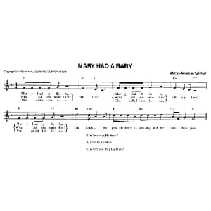MARY HAD BABY_外国歌谱
