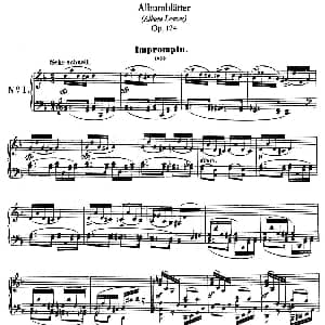 Albumbl&auml;tter Op.124 钢琴谱 罗伯特 舒曼
