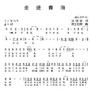 走进青海_歌曲简谱_词曲:汪晓林 陈生铠群