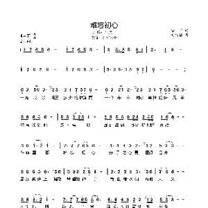 难忘初心_歌谱投稿_词曲:安华 刘跃强