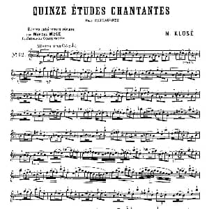 萨克斯谱 | Klose Etudes Chantantes Pour Saxophone 练习曲之十二