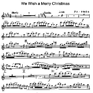 萨克斯谱 | We Wish a Merry Christmas 罗尔 卡姆贝尔