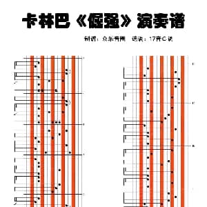 倔强 拇指琴卡林巴琴演奏谱 阿信 阿信