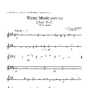 萨克斯谱 | Water Music HWV.350 No.3 第一上低音萨克斯