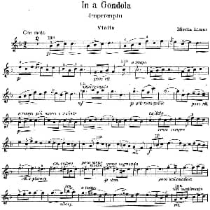 小提琴谱 | In a Gondola Mischa Elman