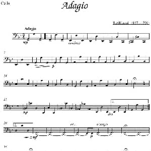 Adagio 大提琴分谱 T.Albinoni作曲版 T.Albinoni