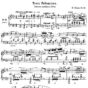 Trois Polonaises Op.71 钢琴谱 弗雷德里克 弗朗索瓦 肖邦