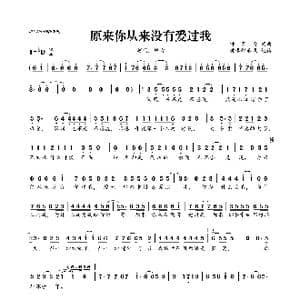 ​原来你从来没有爱过我_歌曲简谱_词曲:钟不悔 钟不悔