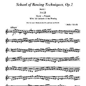 小提琴谱 | 小提琴运弓手法训练 No.13 舍夫契克