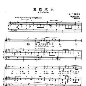 爱的欢乐 匈 _外国歌谱_词曲: 匈 F.李斯特