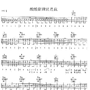 酸酸甜甜就是我 吉他谱 张含韵