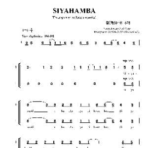 SIYAHAMBA三部合唱简谱_歌曲简谱