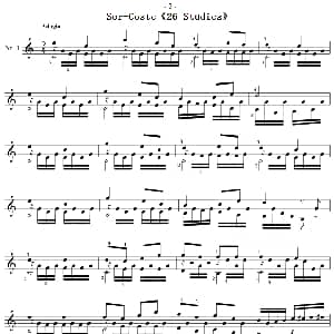 Sor Coste 26 Studies 吉他谱