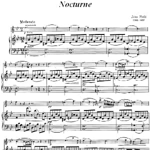 小提琴谱 | Nocturne 约翰 菲尔德作曲版 小提琴 钢琴伴奏 约翰 菲尔德