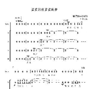 蓝蓝的夜蓝蓝的梦合唱简谱_歌曲简谱