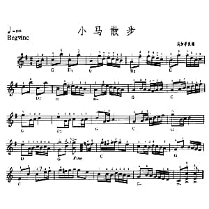 电子琴谱 | 小马散步 吴加平改编