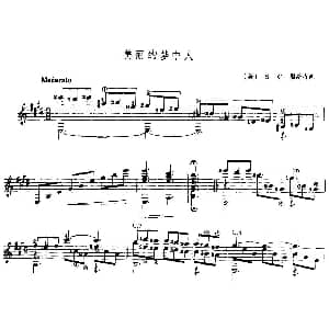 美丽的梦中人 吉他谱 美 S C 福斯特