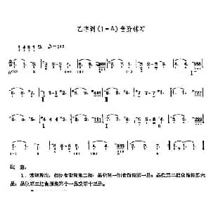 琵琶谱 | 乙字调 1=A 音阶练习