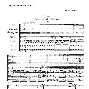 圆号协奏曲 作品K417 莫扎特