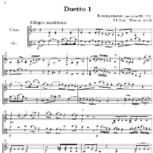 Duetto 1 小提琴 中提琴 阿诺尼莫斯