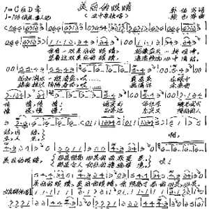 美丽的眼睛_歌谱投稿_词曲:韩传芳 张艺军