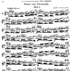 长笛曲谱 | Schule der Virtuosität. Op. 60 4 丹麦 安德森