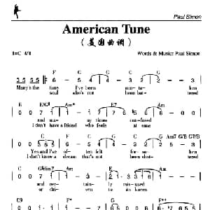 American Tune_外国歌谱
