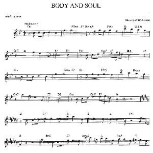 萨克斯谱 | BODY AND SOUL
