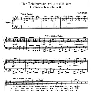 战士 Der Reitersmann Vor Der Schlacht_外国歌谱_词曲: 弗雷德里克 肖邦 Frederic Chopin