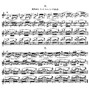 小提琴谱 | 小提琴换把练习 作品第八号 第二节 捷 舍夫契克