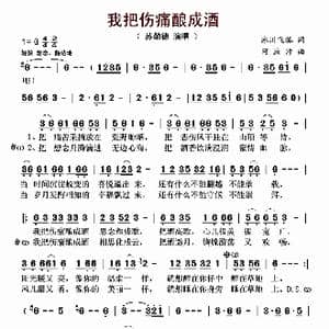 我把伤痛酿成酒_歌曲简谱_词曲:冰川飞狐 阿汝汗